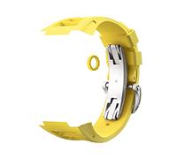 BNCXMO Adatto per la serie 7/6/5/4 Sport Sport Modified Fluoroelastomer Sostituzione Strap Premium Firo 44mm 45mm Cingcio d'oro