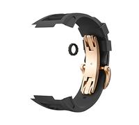 BNCXMO Adatto per la serie 7/6/5/4 Sport Sport Modified Fluoroelastomer Sostituzione Strap Premium Firo 44mm 45mm Cingcio d'oro