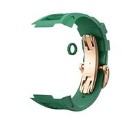 BNCXMO Adatto per la serie 7/6/5/4 Sport Sport Modified Fluoroelastomer Sostituzione Strap Premium Firo 44mm 45mm Cingcio d'oro