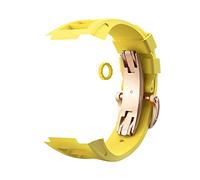 BNCXMO Adatto per la serie 7/6/5/4 Sport Sport Modified Fluoroelastomer Sostituzione Strap Premium Firo 44mm 45mm Cingcio d'oro