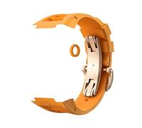 BNCXMO Adatto per la serie 7/6/5/4 Sport Sport Modified Fluoroelastomer Sostituzione Strap Premium Firo 44mm 45mm Cingcio d'oro