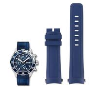 BNCXMO Banda di orologi in gomma fluoro a rilascio rapido per la serie Aquatimer IW356802 IW376705 IW376710 Strap di orologio a silicone morbido 22mm (colore: Black-silver, dimensione: 22mm)