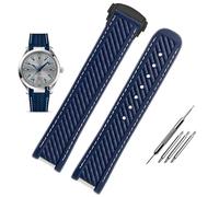 BNCXMO Banda di orologi in gomma in silicone curvo da 20 mm con metallo per omega cinghia 300 Aqua Terra AT150 8900 + Strumenti