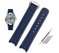 BNCXMO Banda di orologi in gomma in silicone curvo da 20 mm con metallo per omega cinghia 300 Aqua Terra AT150 8900 + Strumenti