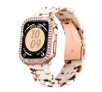BNCXMO Bande di orologi in resina compatibili con banda 41mm 41mm 44mm 45 mm cinghia di orologio iwatch con braccialetto per copertina di protezione da bling glitter per serie 8 7 SE SE2 6 5 4