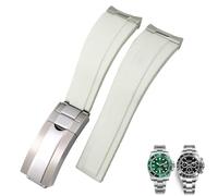 BNCXMO Bande di orologi in silicone da 20 mm da 21 mm per la cinturino da orologio da watchband da yacht sottomariner oysterflex