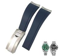 BNCXMO Bande di orologi in silicone da 20 mm da 21 mm per la cinturino da orologio da watchband da yacht sottomariner oysterflex