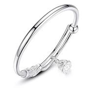 BNCXMO Bracciale - 925 Sterling in argento regolabile Bracciale a radice di loto braccialette di gioielli in argento sterling Gioielli di compleanno per le sorelle Coppie di Coppie (colore