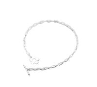 BNCXMO Bracciale alla caviglia delicata - 925 Sterling Silver Fashion Sweet Flower Stick Cavigliere per donne Moglie Migliore Amico Fine S925 Gioielli