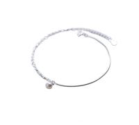 BNCXMO Bracciale alla caviglia delicata - 925 Sterling Silver Pearl Double Stray Anklets Bracciale Bracciale per donne Fashi