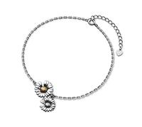 BNCXMO Bracciale alla caviglia delicata,- 925 Sterling Thai Silver Fashion Daisy Flowlets Flowlets for Women Wedding Party Birthday S925 Gioielli