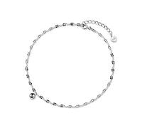 BNCXMO Bracciale alla caviglia delicata - Autentico 925 Sterling Sterling Silver Fashion Minimalist Sweet Gavings Caviglie per donne per Women Wife (Colore: Gold)