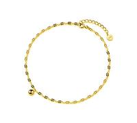 BNCXMO Bracciale alla caviglia delicata - Autentico 925 Sterling Sterling Silver Fashion Minimalist Sweet Gavings Caviglie per donne per Women Wife (Colore: Gold)