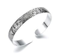 BNCXMO Bracciale - Bracciale d'argento Bracciale d'argento vintage Vintage Bracciale di fiori di loto Bracciale Sterling Sterling Gioielli Gift di compleanno per le sorelle Coppie