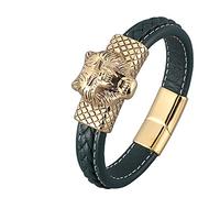 BNCXMO Bracciale Charm Castino, braccialetti del festival Bracciale intrecciata in acciaio inossidabile da polso con regali di chiusura magnetica, finta, senza zirconia