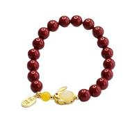BNCXMO Bracciale di cinabar vera bracciale oro viola sabbia di coniglio fortunato bracciale coniglio coniglio