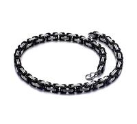BNCXMO Bracciale di collegamento maschile, braccialetto per fibbia in acciaio inossidabile 3D maschile