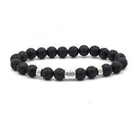 BNCXMO Bracciale di costellazione per uomini, braccialetti in perline di pietra Lava-rock Contellation Bracciale d'ansia placcata in argento