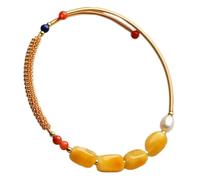 BNCXMO Bracciale di gemma naturale Bracciale Feng Shui per donne Girls Gioielli in oro Chakra Crystal Quarzo Bracciale Multi-GEM Crystal Bracciale Bracciale Amuleto Amuleto Buona fortuna Bracciale