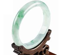 BNCXMO Bracciale di giada verde birmana naturale per donne gioielli in stile giadeite in stile cinese retrò con certificato (dimensione: 64 mm)