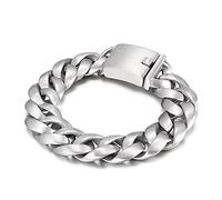 BNCXMO Bracciale in acciaio inossidabile maschile, braccialetto coppia di catene a marcia cubana
