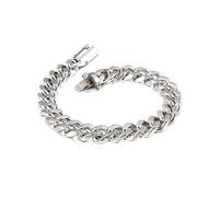 BNCXMO Bracciale in acciaio inossidabile maschile, braccialetto di avvolgimento della catena del marciapiede, idea regalo per uomini, 12 mm, acciaio inossidabile, nessuna pietra preziosa.