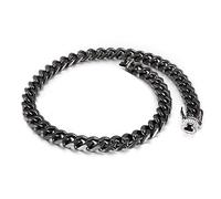 BNCXMO Bracciale in acciaio inossidabile maschile, fibbia di zircone, braccialetto a catena del marciapiede, grande dono per uomini e donne