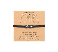 BNCXMO Bracciale iniziale per donne Lettera di cuore regolabile az AZ Braccialetti intrecciati Braccialetti in corda tessuta a mano Gioielli per regali di compleanno di migliori amici