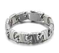 BNCXMO Bracciale maschile, braccialetto a catena, braccialetto alla moda a forma geometrica per uomini