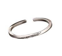 BNCXMO Bracciale per donne, S999 Pure Silver Simple Ladies Bracciale Bracciale Silver Birthday Regalo per donne Bracciale da donna