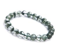 BNCXMO Bracciale per tallone rotondo in quarzo in quarzo Phantom Green Natural AAAA
