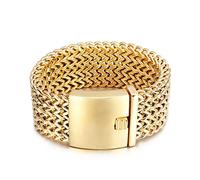 BNCXMO Bracciale premium per uomini in acciaio inossidabile collegamento a catena di grano Rapper Hip Hop Hop Fashion Man