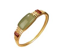 BNCXMO Bracciale S925 Silver Gold placcato rosso hetiano Sapphire Ladies Bracciale Bracciale Donne Bracciale d'argento