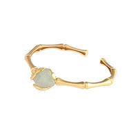 BNCXMO Bracciale, S925 Sterling in argento in oro bianco Pendente in giada Collana in bambù Bracciale per donne Bracciale Bracciale Bracciale