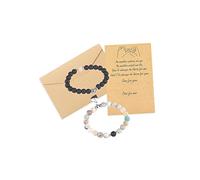 BNCXMO Braccialetti abbinati Braccialetti Bracciale primario Relazioni a lunga distanza Regali Bracciale coppia per lei Regali di gioielli a coppia regolabili impostati per le donne amanti uomini
