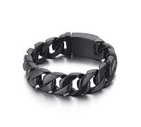 BNCXMO Braccialetti di collegamento in acciaio inossidabile maschile e femminile, catena del marciapiede, braccialetto personalizzato, grande dono per uomini