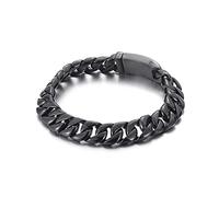 BNCXMO Braccialetti di collegamento in acciaio inossidabile maschile e femminile, catena del marciapiede, braccialetto personalizzato, grande dono per uomini
