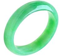 BNCXMO Braccialetti di giada verde per donne vere la gemma naturale del bango di giada birmano con regali di certificato per moglie (dimensioni: 64 mm)