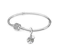 BNCXMO Braccialetti per donne 925 Silver Heritage Bracciale set Fit Braccialetti originali Braccialetti gioielli 21 cm