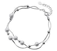 BNCXMO Braccialetti per donne grace grace Silver 925 Bracciale semplice per donne S925 Bracciale dolce romantico per ragazze