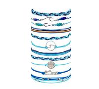 BNCXMO Bracciali amicizia per donne regali calze natalizie imbottitori di braccialetti alla caviglia impermeabili impila di braccialetti regolabili.