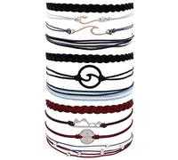 BNCXMO Bracciali amicizia per donne regali calze natalizie imbottitori di braccialetti alla caviglia impermeabili impila di braccialetti regolabili.