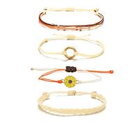 BNCXMO Bracciali amicizia per donne regali calze natalizie imbottitori di braccialetti alla caviglia impermeabili impila di braccialetti regolabili.