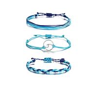 BNCXMO Bracciali amicizia per donne regali calze natalizie imbottitori di braccialetti alla caviglia impermeabili impila di braccialetti regolabili.