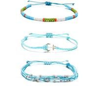 BNCXMO Bracciali amicizia per donne regali calze natalizie imbottitori di braccialetti alla caviglia impermeabili impila di braccialetti regolabili.