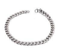 BNCXMO Bracciali da uomo, semplice braccialetto in acciaio inossidabile a catena cubana per uomini