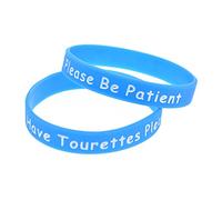 BNCXMO bracciali per donne 50pcs ho tourettes per favore sii paziente silicone bracciale 5 colori per adulti dimensioni viola cintura 20cm