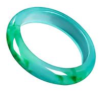 BNCXMO Bracciato verde giada Bracciale giada Bracciale Fiori galleggianti galleggianti da donna Regali di compleanno di gioielli in bracciale giadeite per mamma (dimensioni: 54 mm)