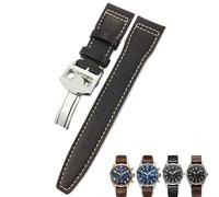 BNCXMO Canda di guardia in pelle 20mm 21mm 22mm Adatto per IWC Big Pilot Spitfir Mark 18 Portfino Calfano nero Watch cinghia