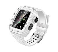 BNCXMO Casella di metallo di lusso+pellicola temperata per banda 44 mm 45 mm SPORT SILICONE CINGHE PER IWATCH SERIE 8 7 6 SE 5 4 Kit di modifica